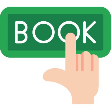 Yer ayırtıyorum. Web simgesi basit illüstrasyon                 