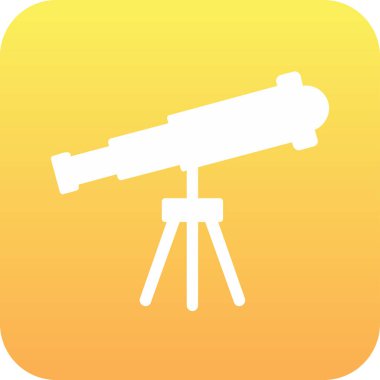 Teleskop. Web simgesi basit illüstrasyon