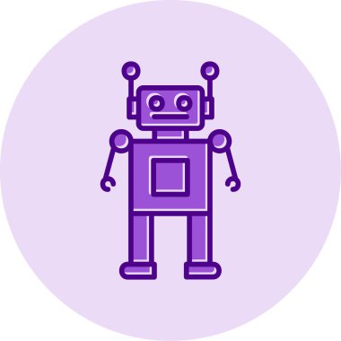 robot. Web simgesi basit illüstrasyon 