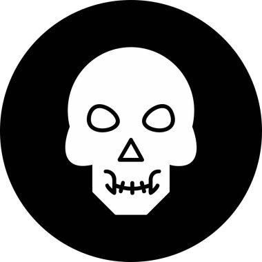 Kafatası. Web simgesi basit illüstrasyon