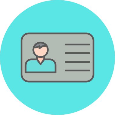 Ofis Kimliği Web simgesi, vektör illüstrasyonu