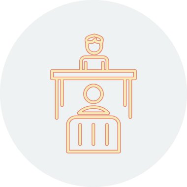 İş Görüşmesi modern simgesinin vektör illüstrasyonu        