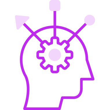 Eleştirel Düşünme Ağı simgesi, vektör illüstrasyonu