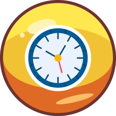 Saat simgesi, vektör illüstrasyonu basit tasarım