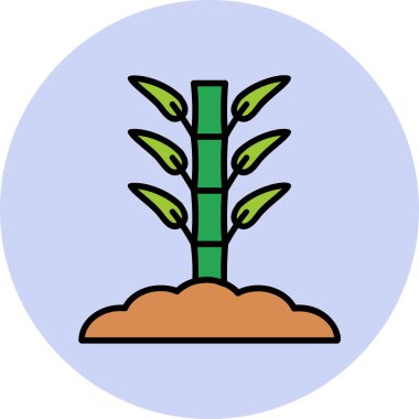 Bamboo icon, vector illustration simple design