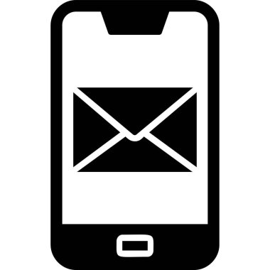 Telefon mesajı simge vektör çizim