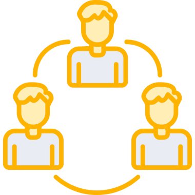 takım çalışması ikon vektör illüstrasyonu 