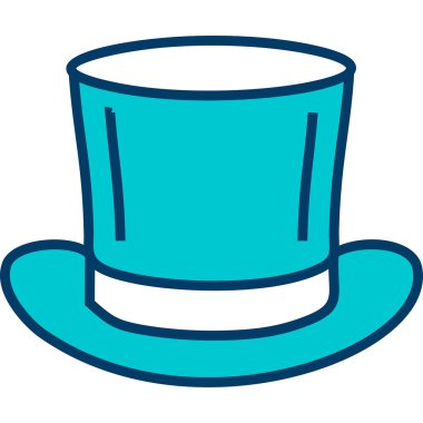 Sihirli Şapka web simgesi, vektör illüstrasyonu 