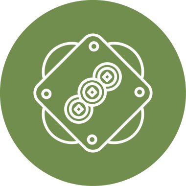 Çin sikkesi web vektör illüstrasyonu