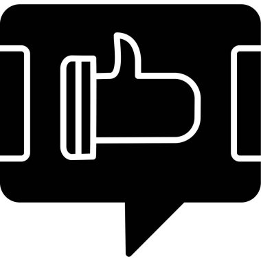 Başparmağını kaldır. Web simgesi basit illüstrasyon 