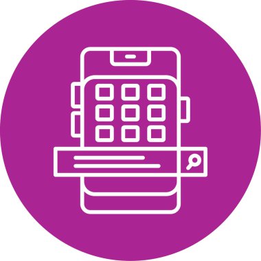 pos uçbirimi ve arama çubuğu vektör simgesi 