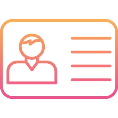 Ofis Kimliği Web simgesi, vektör illüstrasyonu