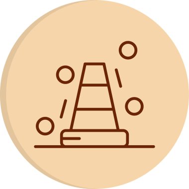 Bollard web simgesi vektör illüstrasyonu