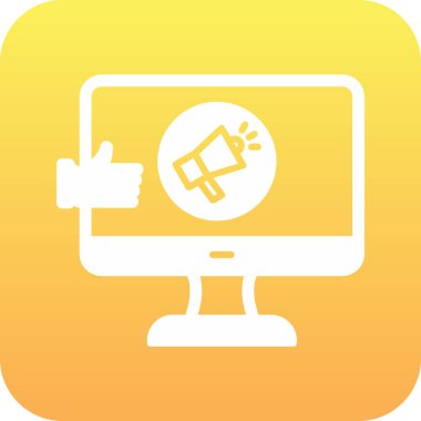 Viral pazarlama düz simgesi, vektör çizim                      