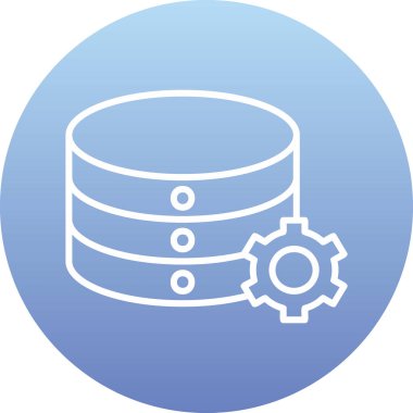 veritabanı. Web simgesi basit illüstrasyon 