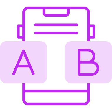 Modern test simgesinin vektör illüstrasyonu 