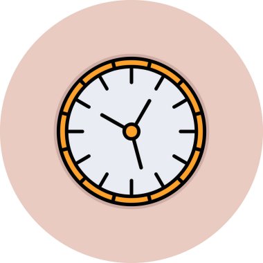 Saat simgesi, vektör illüstrasyonu basit tasarım