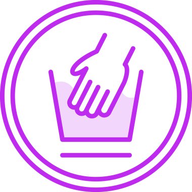 El yıkama web simgesi, vektör illüstrasyonu