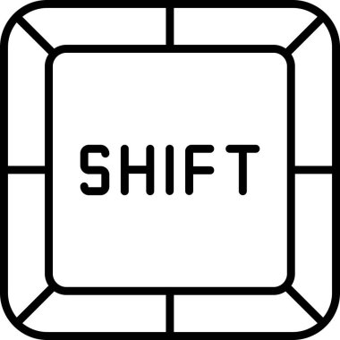 Vardiya düğmesi. Web simgesi basit illüstrasyon