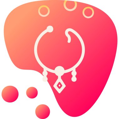 kolye simgesi vektör illüstrasyonu