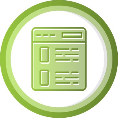 tarayıcı web simgesi, vektör illüstrasyonu