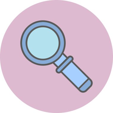 Büyütme cam simgesi, vektör illüstrasyonu 