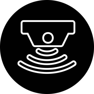 sensör simgesi, vektör illüstrasyonu basit tasarım