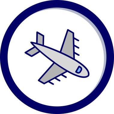  Uçak. Web simgesi basit illüstrasyon