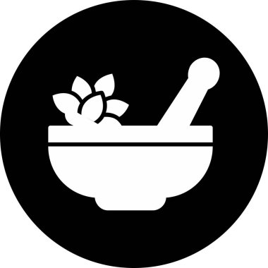 Havan ve tokmak simgeleri, web basit illüstrasyon