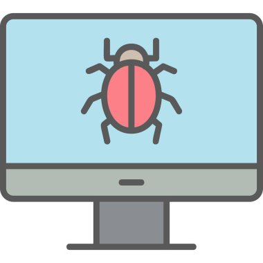 bilgisayar ekranı simgesi, vektör illüstrasyonu basit tasarım