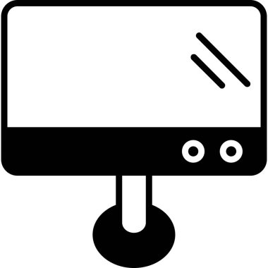 Monitör simgesinin vektör illüstrasyonu 