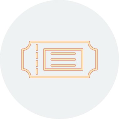 Bilet web simgesi, vektör çizim