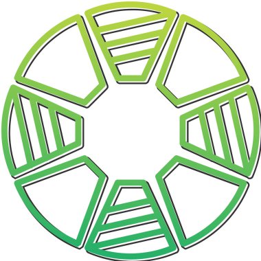 Donut Çizelgesi simgesinin vektör çizimi 