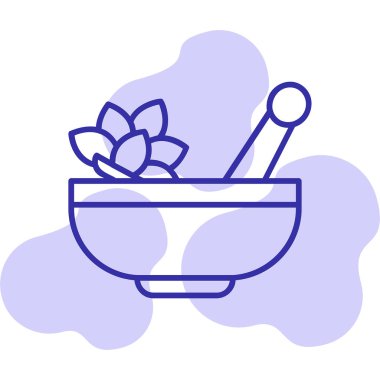 Havan ve tokmak simgeleri, web basit illüstrasyon