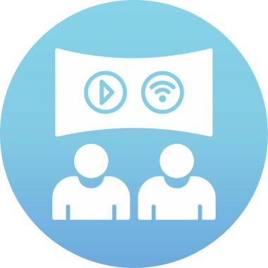 canlı yayın simgesi, vektör illüstrasyonu basit tasarım