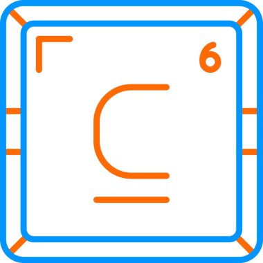 Karbon modern simgesinin vektör illüstrasyonu                      