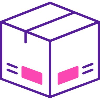 Paket, dağıtım simgesi vektör illüstrasyonu 