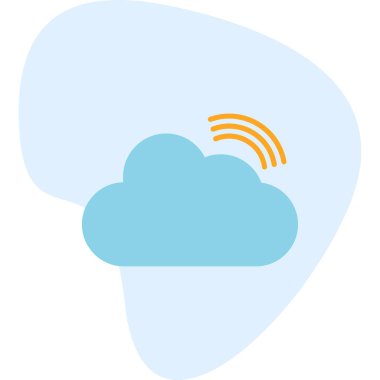 Rss Bulut simgesi, vektör illüstrasyonu basit tasarım