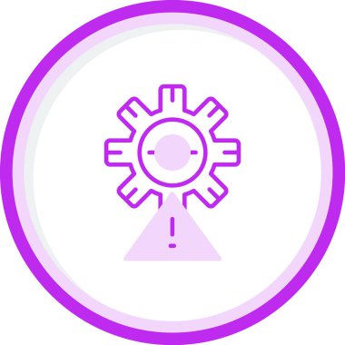 Uyarı vektör çizgisi simgesi, vektör illüstrasyonu 