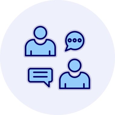 sohbet simgesi, vektör illüstrasyonu basit tasarım