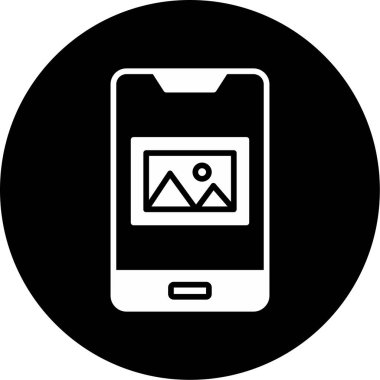 Cep Telefonu Web simgesi vektör illüstrasyonu