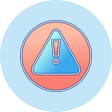 Uyarı vektör çizgisi simgesi, vektör illüstrasyonu 