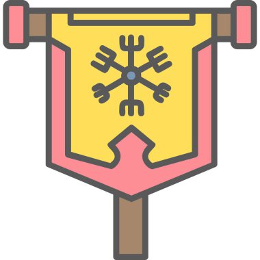 bayrak web simgesi, vektör illüstrasyonu 