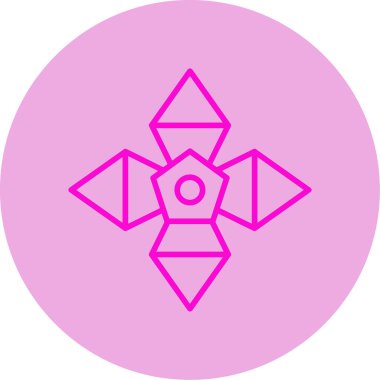 soyut çiçek simgesi, vektör illüstrasyonu basit tasarım