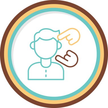 Ayrımcılık web simgesi vektör illüstrasyonu