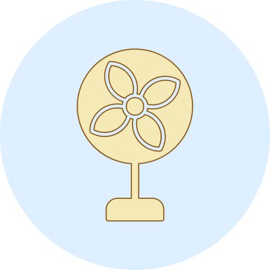air fan simgesi, vektör illüstrasyonu basit tasarım