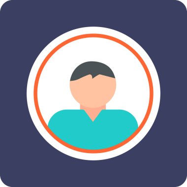 user icon, vector illustration simple design