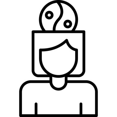 Stres Yönetimi simgesi, vektör illüstrasyonu basit tasarım