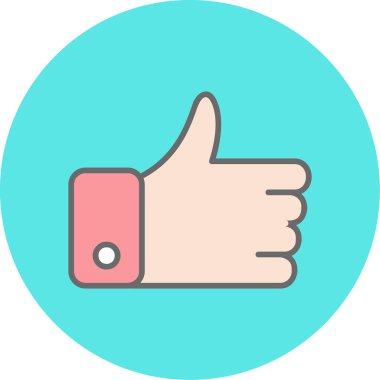 Baş parmak işareti. Basit resimleme