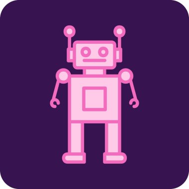 robot. Web simgesi basit illüstrasyon 